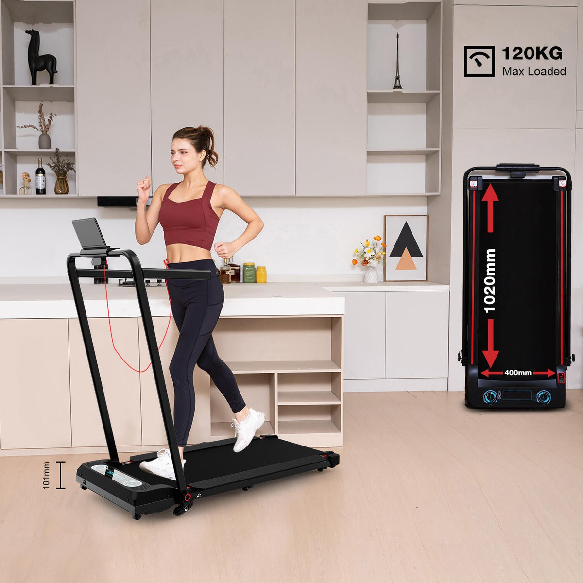 Tapis de Course Pliable / Inclinable 13.41% - ZX4S - 1400W - 8KM/H - SportVentePrivee