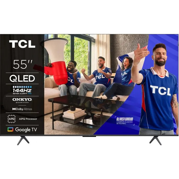 TCL 55T8B - TV QLED 55" (138 cm) - 4K UHD 3840x2160 - 144 Hz - Dolby Vision - Google TV - 4xHDMI 2.1 - WiFi